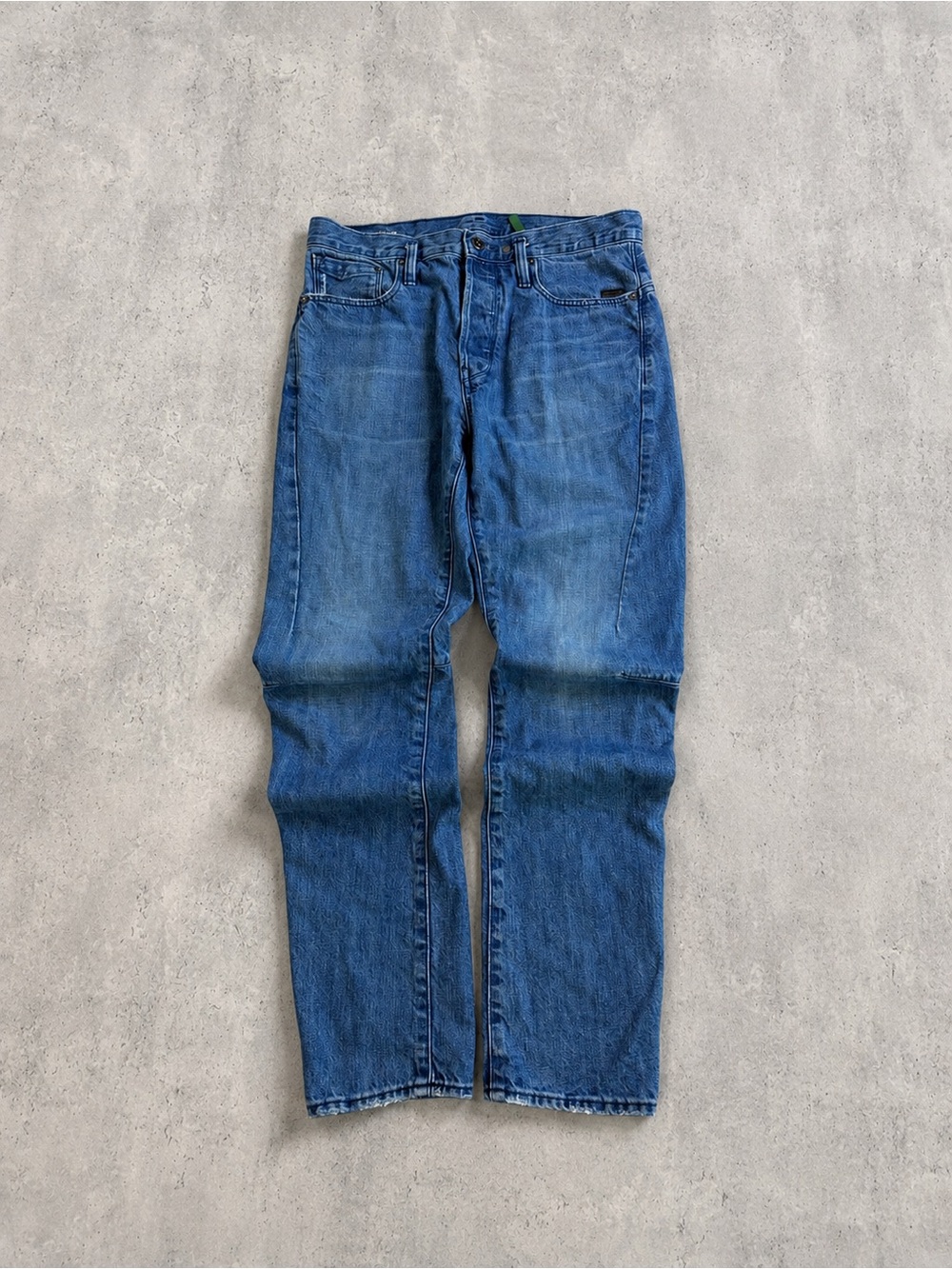 G-Star Raw 3D Straight Leg Jeans 32x30 Light Wash Denim Y2K